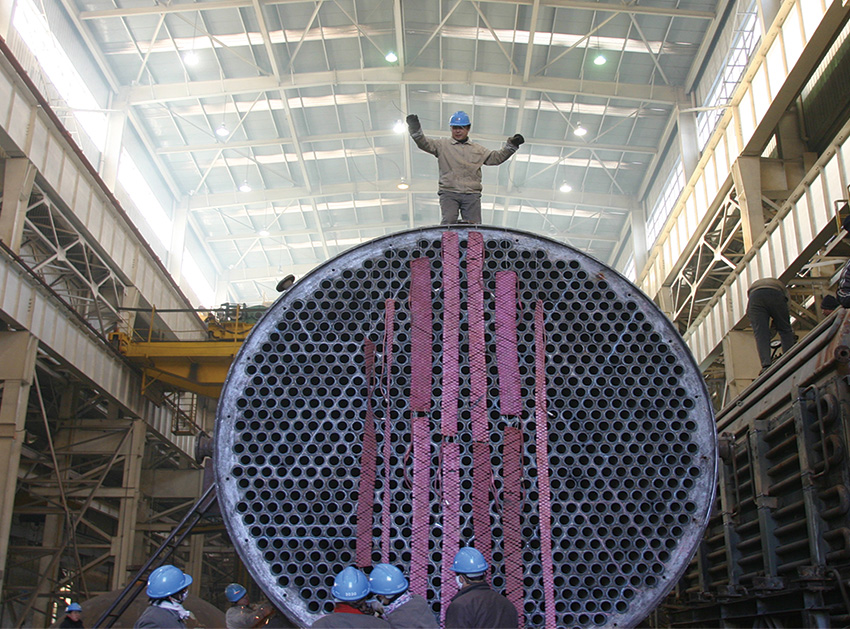 大型换热器局部退火